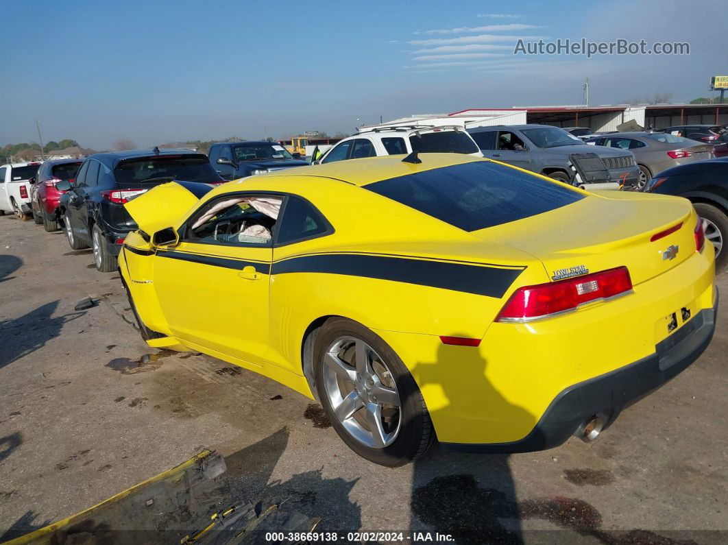 2014 Chevrolet Camaro 1lt Yellow vin: 2G1FB1E34E9258458