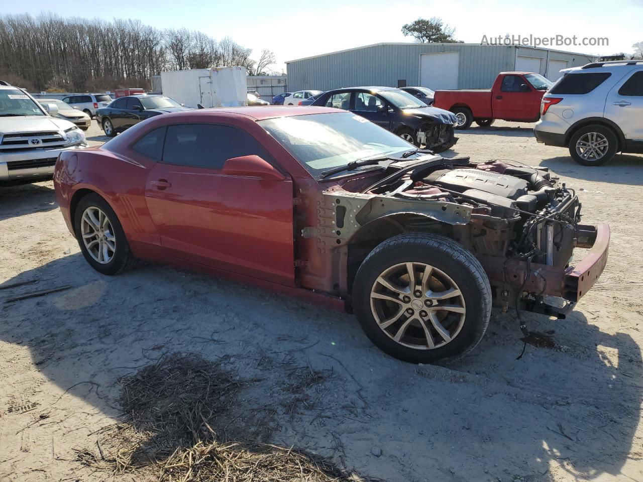 2015 Chevrolet Camaro Ls Red vin: 2G1FB1E34F9236316