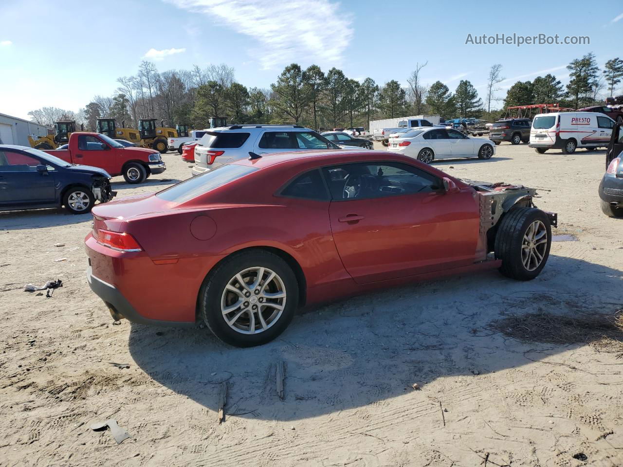 2015 Chevrolet Camaro Ls Red vin: 2G1FB1E34F9236316