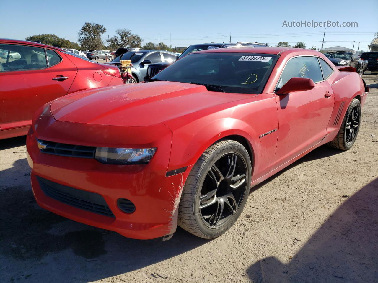 2015 Chevrolet Camaro Ls Red vin: 2G1FB1E34F9305876