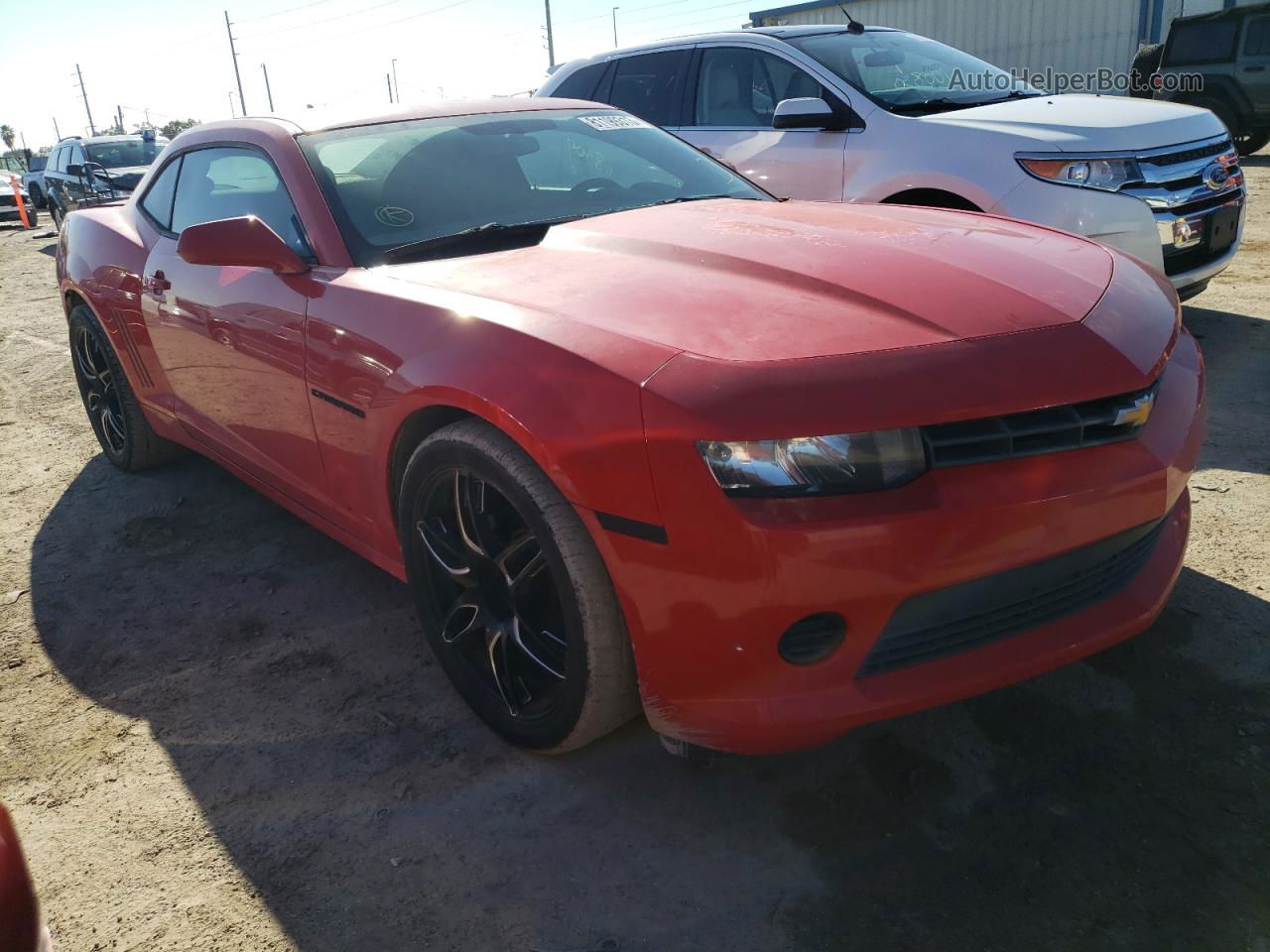 2015 Chevrolet Camaro Ls Red vin: 2G1FB1E34F9305876