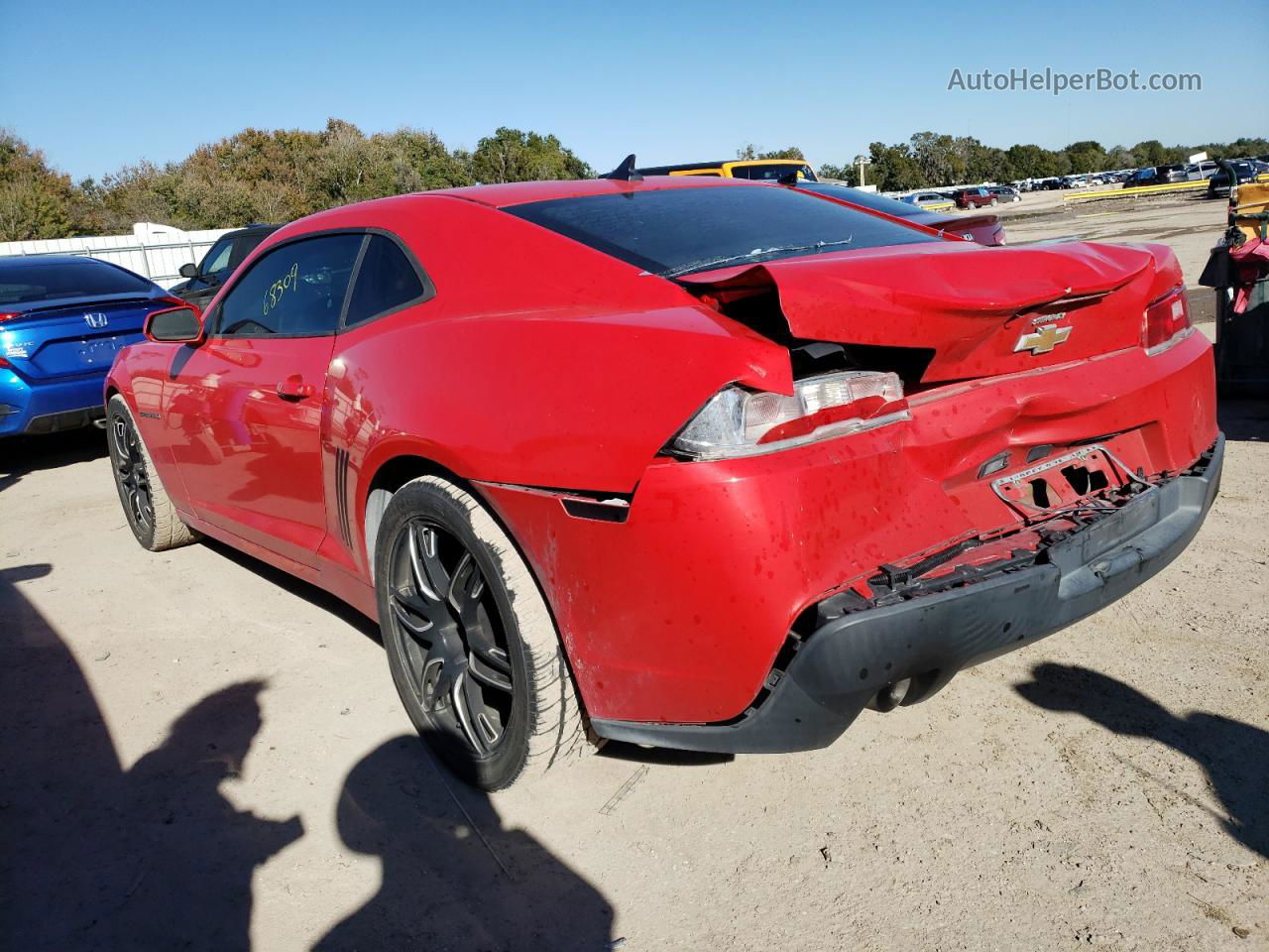 2015 Chevrolet Camaro Ls Red vin: 2G1FB1E34F9305876