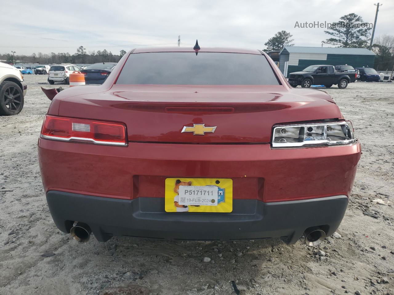 2014 Chevrolet Camaro Lt Burgundy vin: 2G1FB1E35E9244407