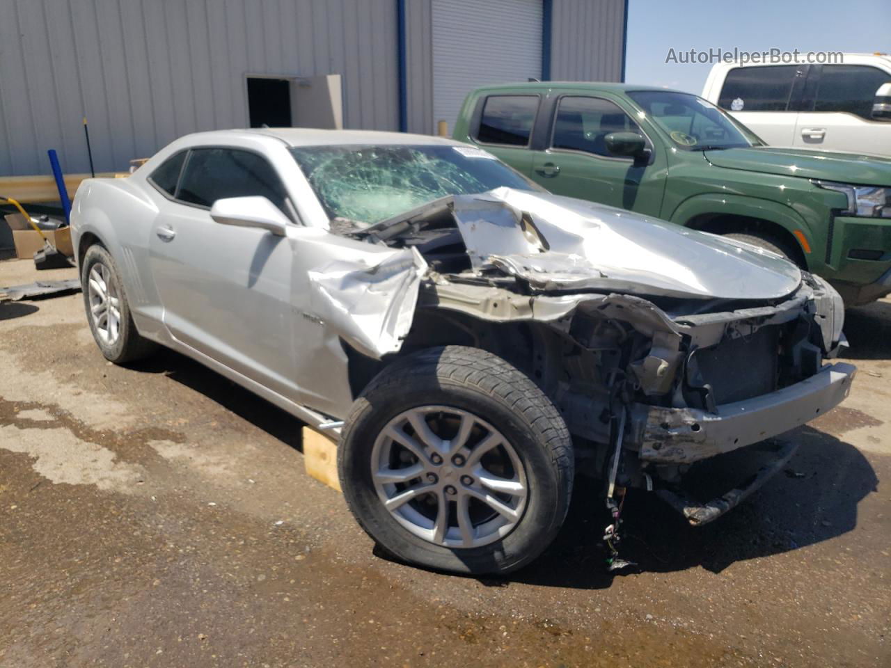 2015 Chevrolet Camaro Ls Silver vin: 2G1FB1E35F9304641