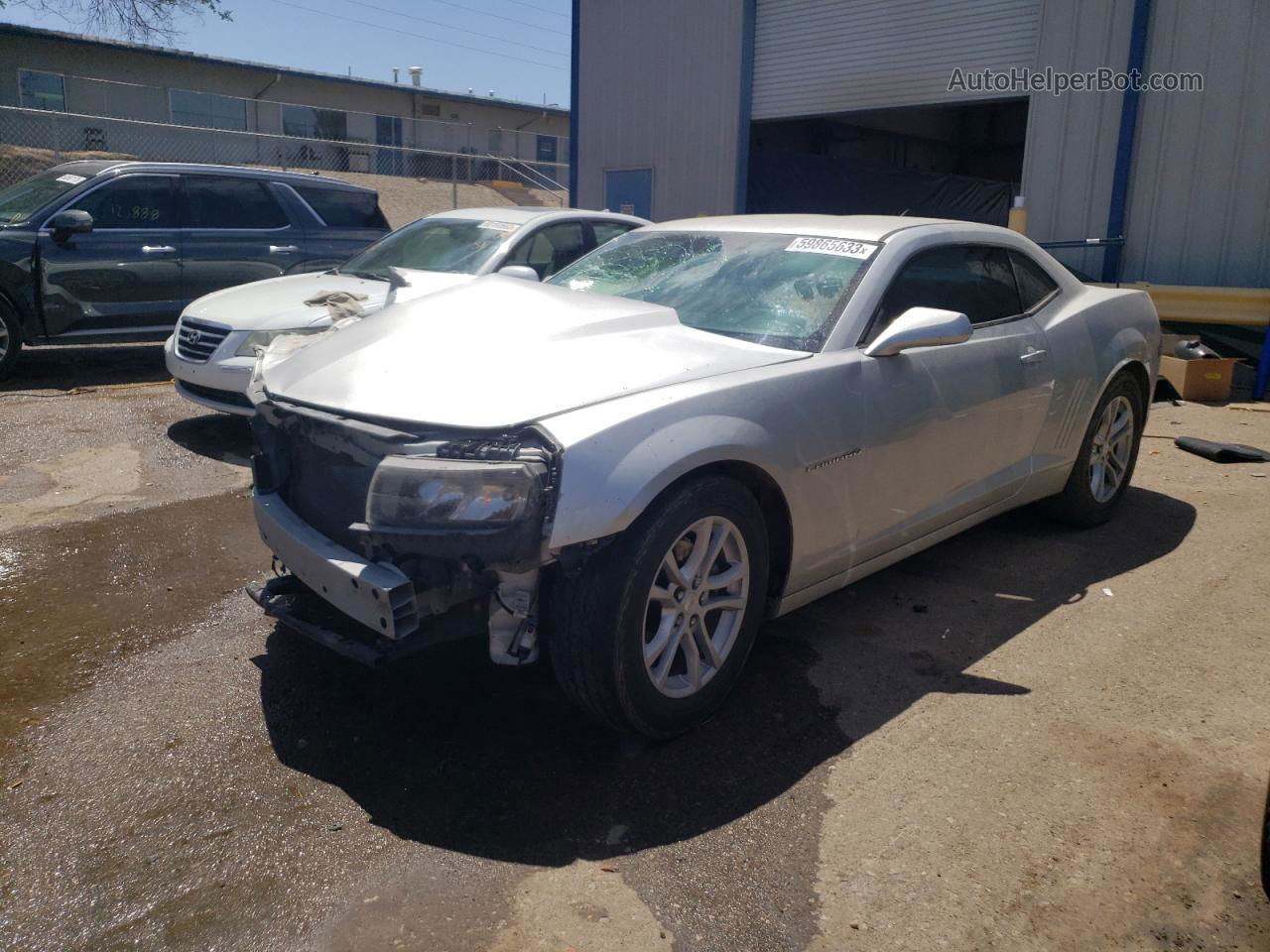 2015 Chevrolet Camaro Ls Silver vin: 2G1FB1E35F9304641