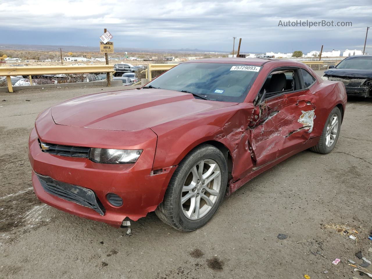 2015 Chevrolet Camaro Ls Burgundy vin: 2G1FB1E35F9305997