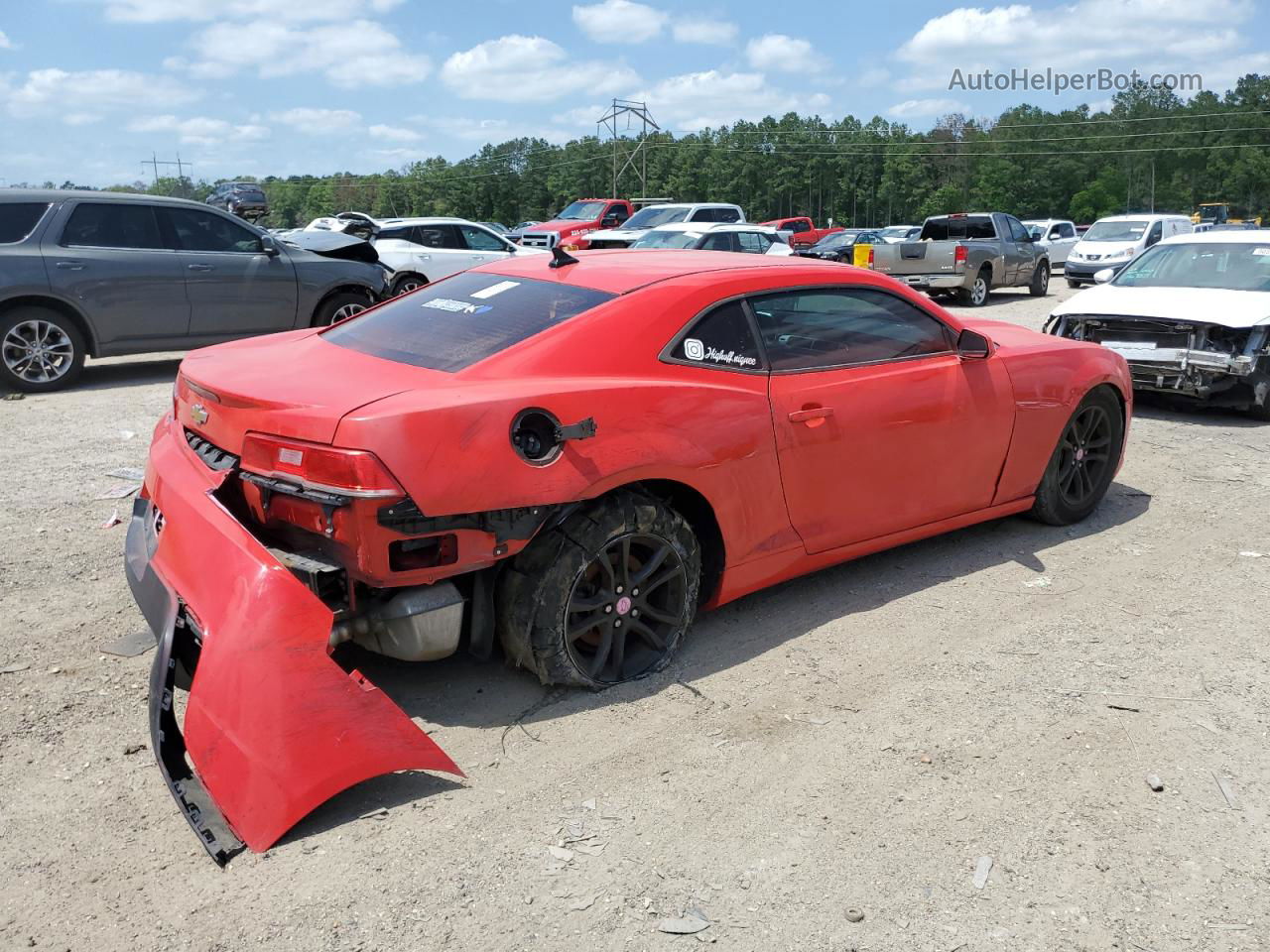 2014 Chevrolet Camaro Lt Red vin: 2G1FB1E36E9257411