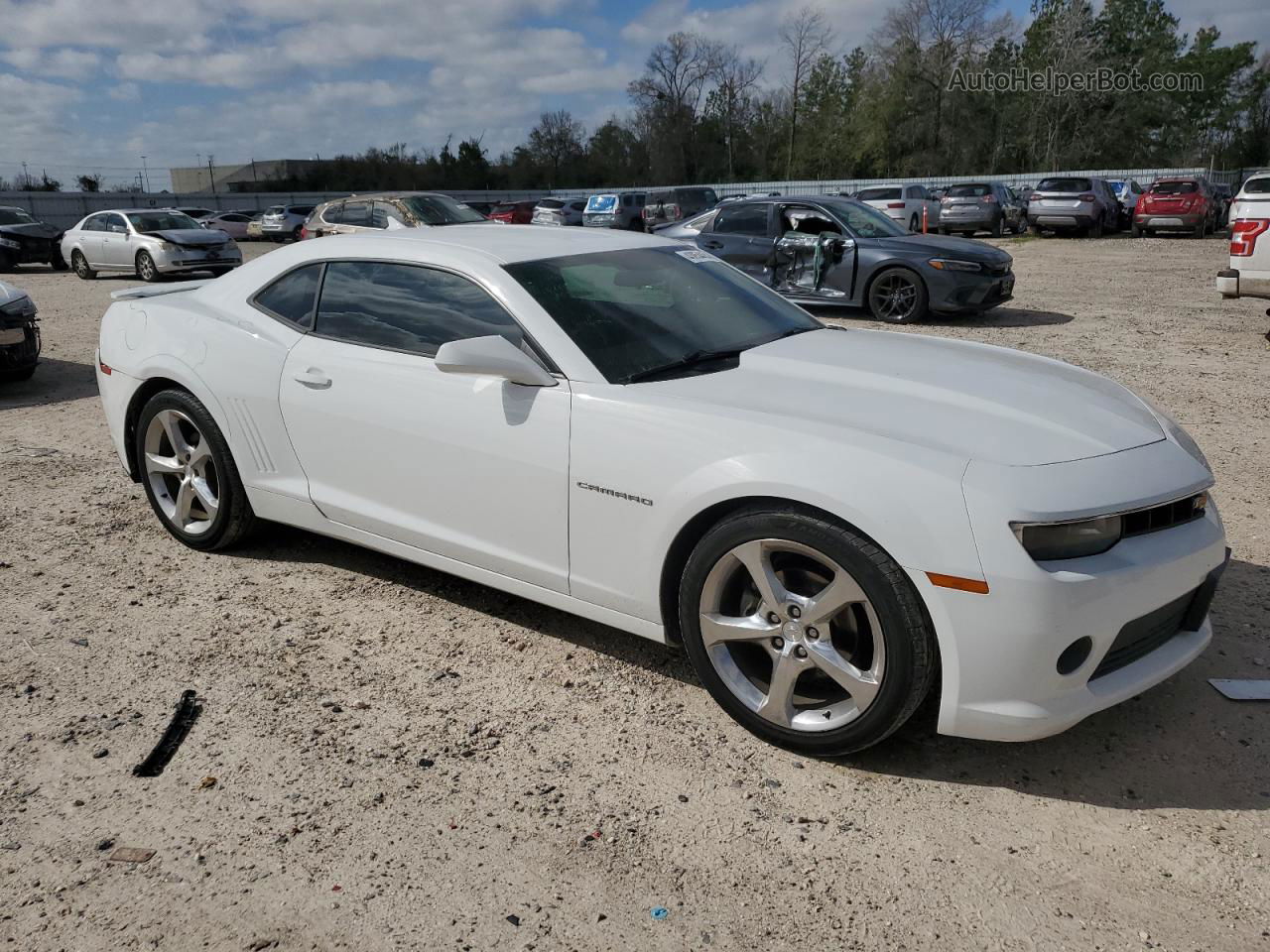 2014 Chevrolet Camaro Lt White vin: 2G1FB1E36E9307465