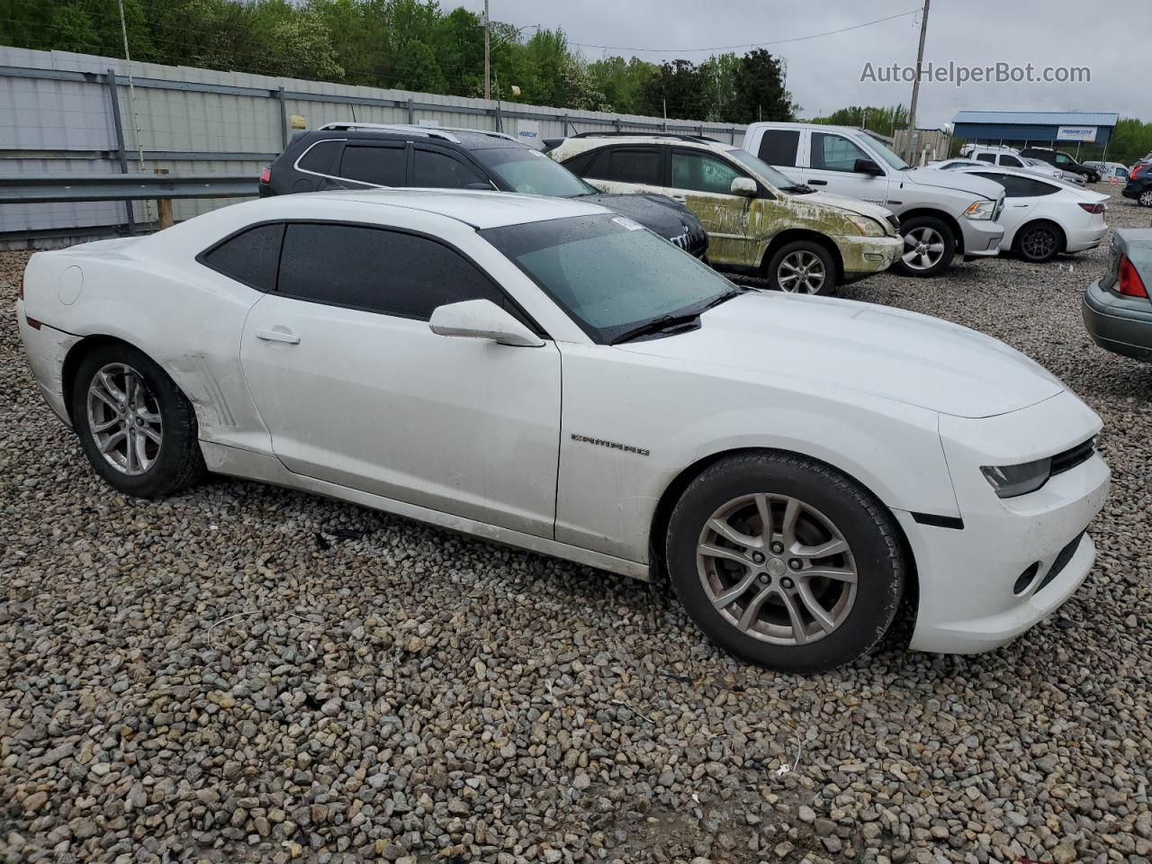 2015 Chevrolet Camaro Ls White vin: 2G1FB1E36F9215208