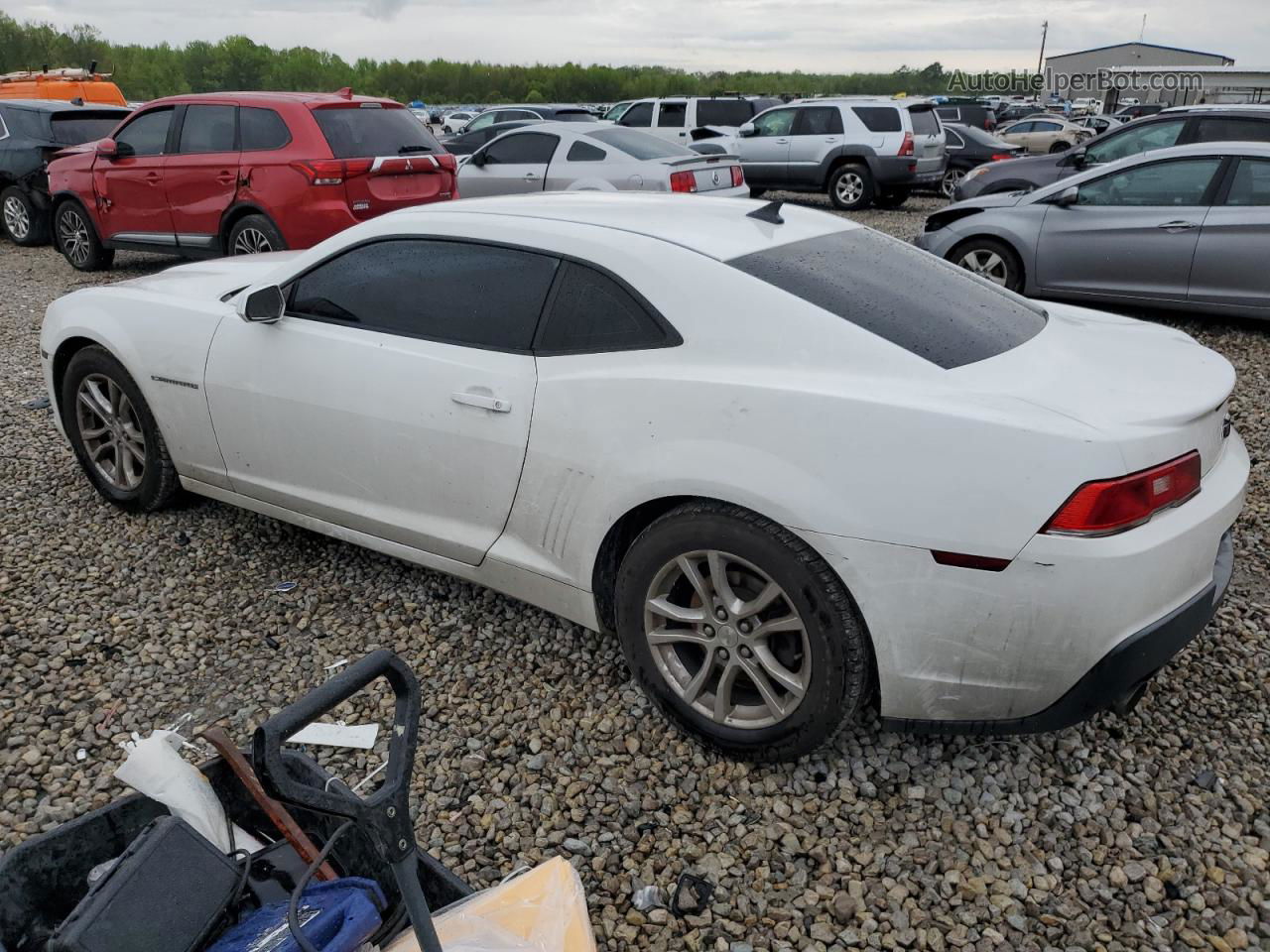 2015 Chevrolet Camaro Ls White vin: 2G1FB1E36F9215208