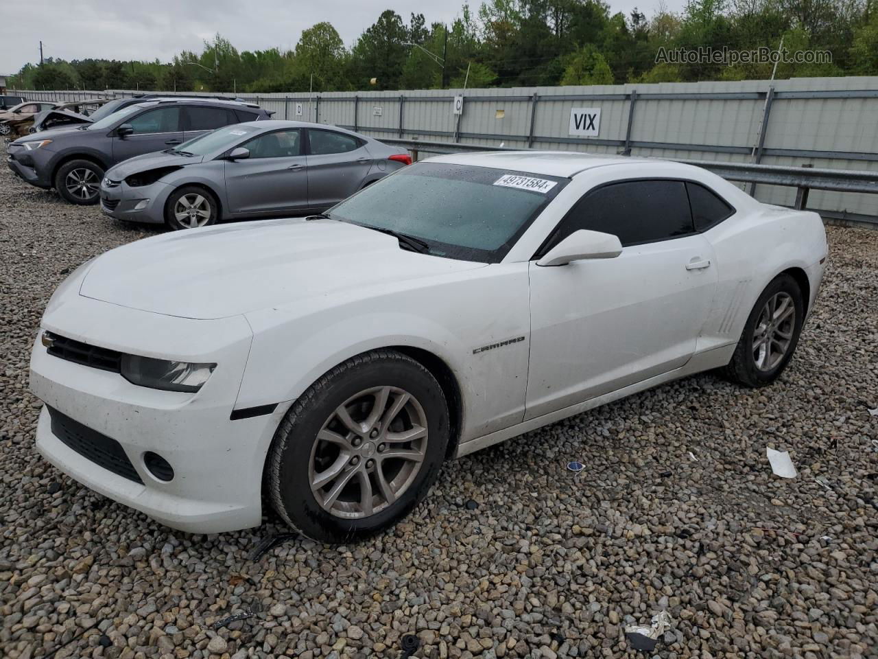 2015 Chevrolet Camaro Ls White vin: 2G1FB1E36F9215208