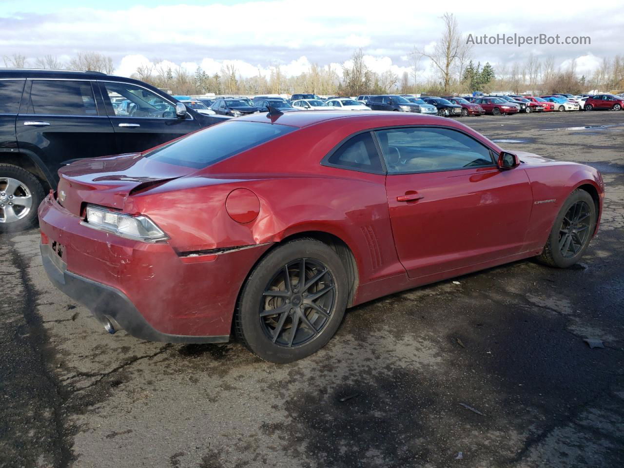 2015 Chevrolet Camaro Ls Red vin: 2G1FB1E36F9283038