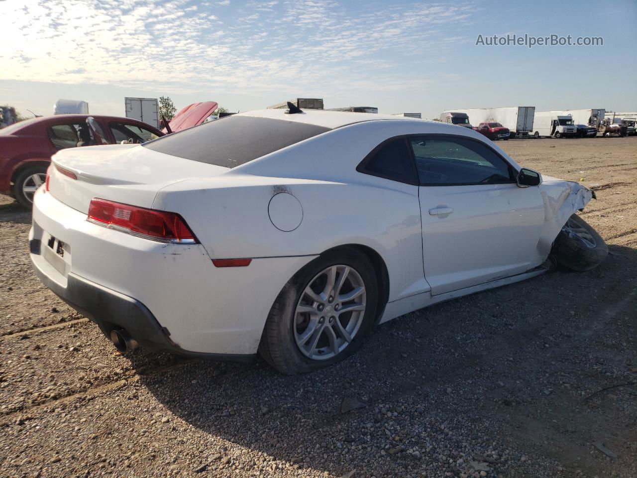 2014 Chevrolet Camaro Lt White vin: 2G1FB1E37E9140355