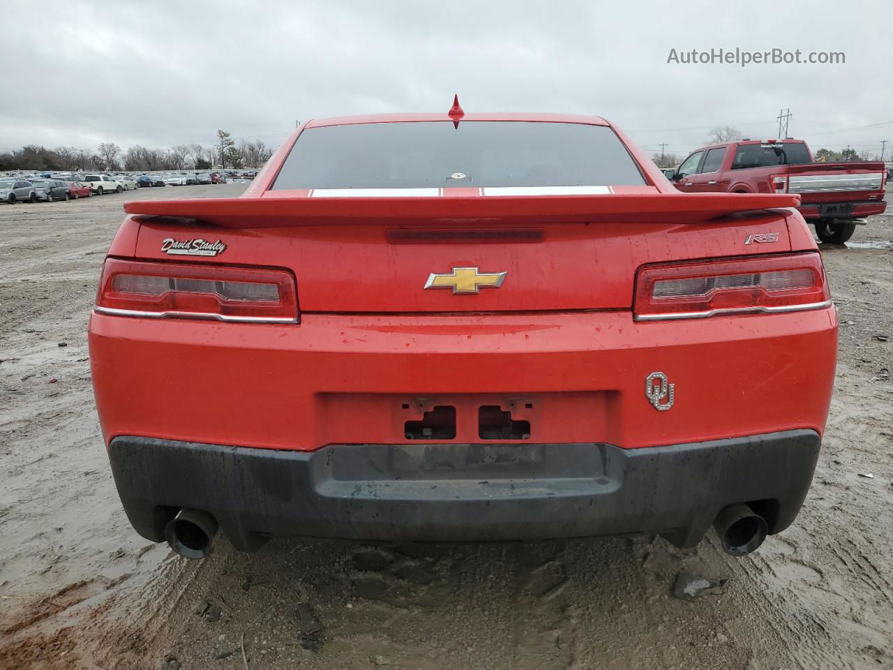 2014 Chevrolet Camaro Lt Red vin: 2G1FB1E37E9144406