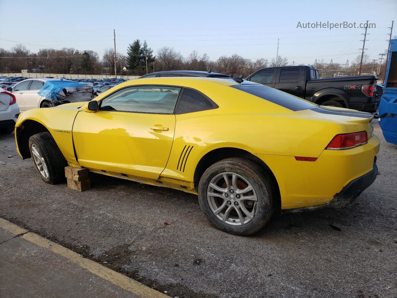 2014 Chevrolet Camaro Lt Yellow vin: 2G1FB1E37E9151100