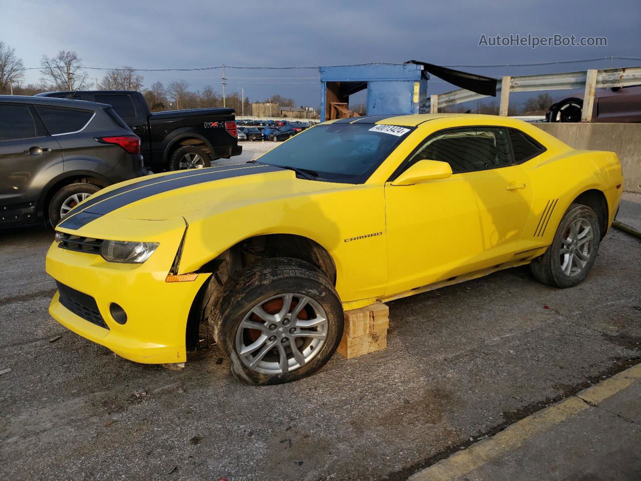 2014 Chevrolet Camaro Lt Yellow vin: 2G1FB1E37E9151100