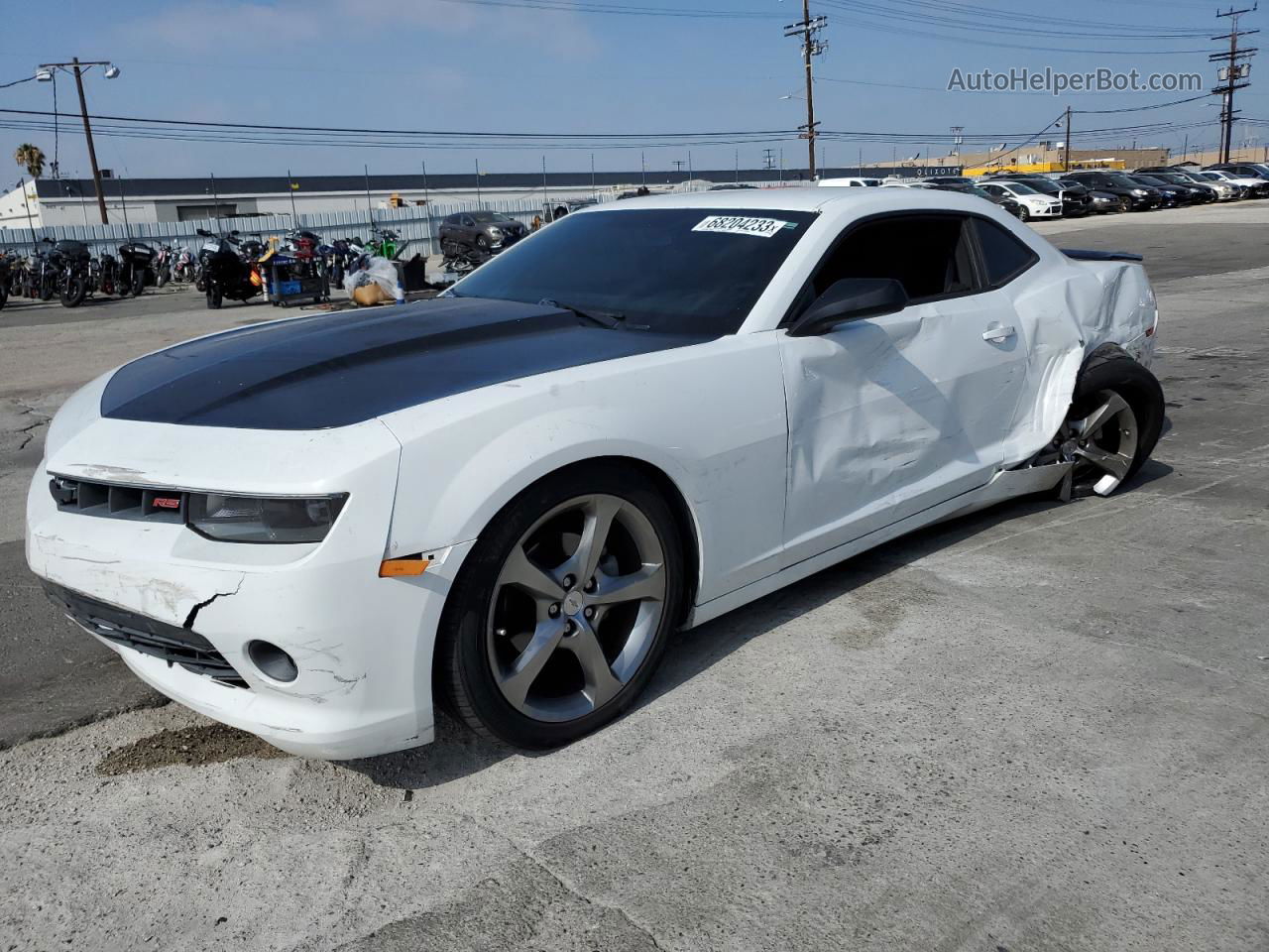 2014 Chevrolet Camaro Lt White vin: 2G1FB1E37E9186588