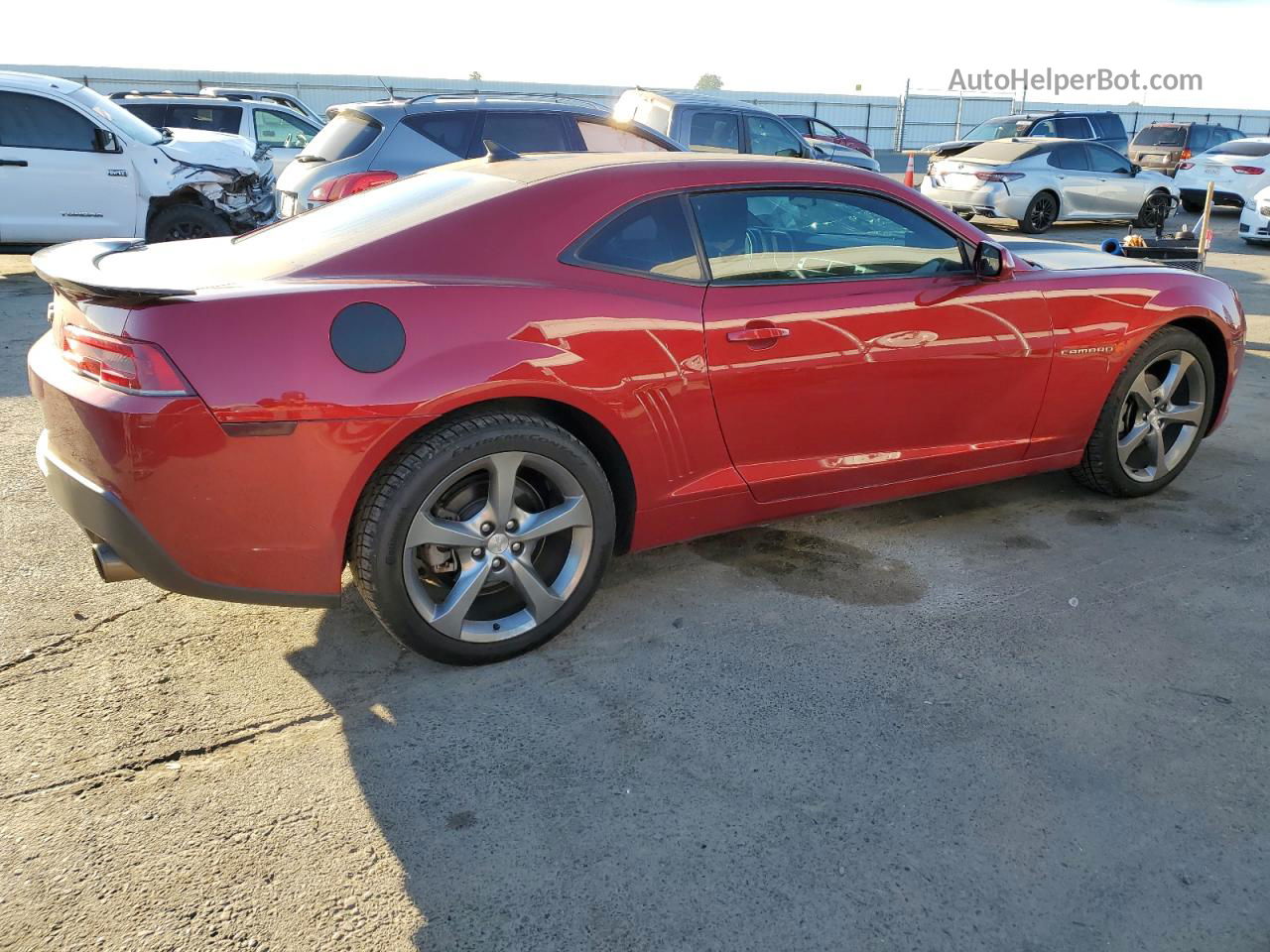 2014 Chevrolet Camaro Lt Red vin: 2G1FB1E37E9202188