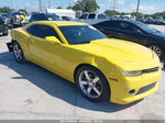 2014 Chevrolet Camaro Lt Yellow vin: 2G1FB1E37E9204880