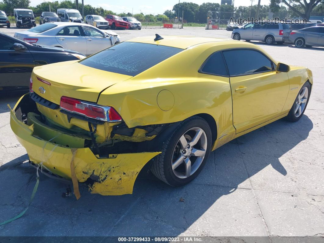 2014 Chevrolet Camaro Lt Yellow vin: 2G1FB1E37E9204880