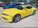 2014 Chevrolet Camaro Lt Yellow vin: 2G1FB1E37E9204880