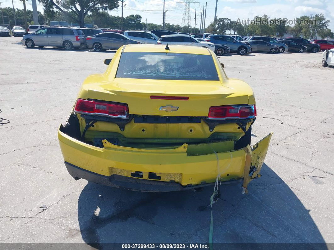 2014 Chevrolet Camaro Lt Yellow vin: 2G1FB1E37E9204880