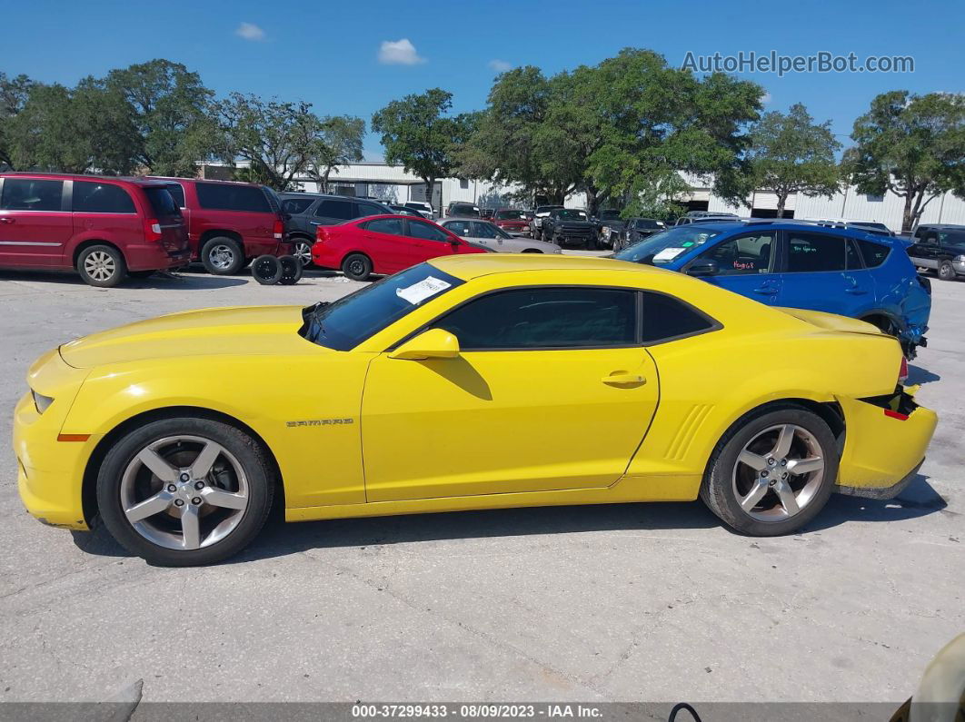 2014 Chevrolet Camaro Lt Yellow vin: 2G1FB1E37E9204880