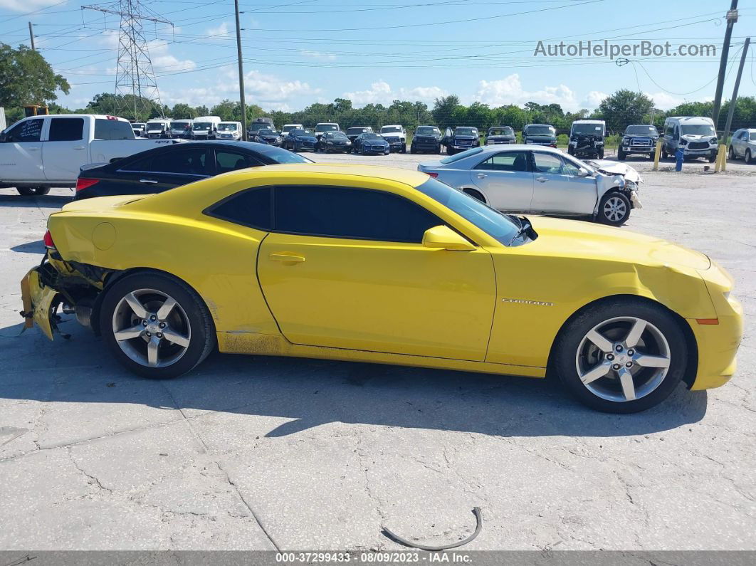 2014 Chevrolet Camaro Lt Yellow vin: 2G1FB1E37E9204880