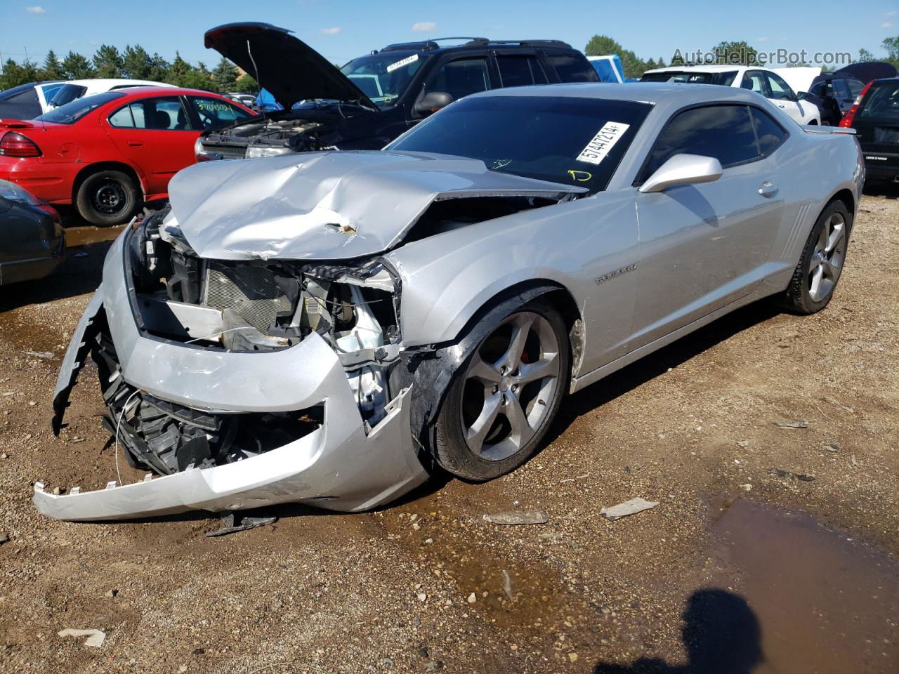 2014 Chevrolet Camaro Lt Silver vin: 2G1FB1E37E9312643