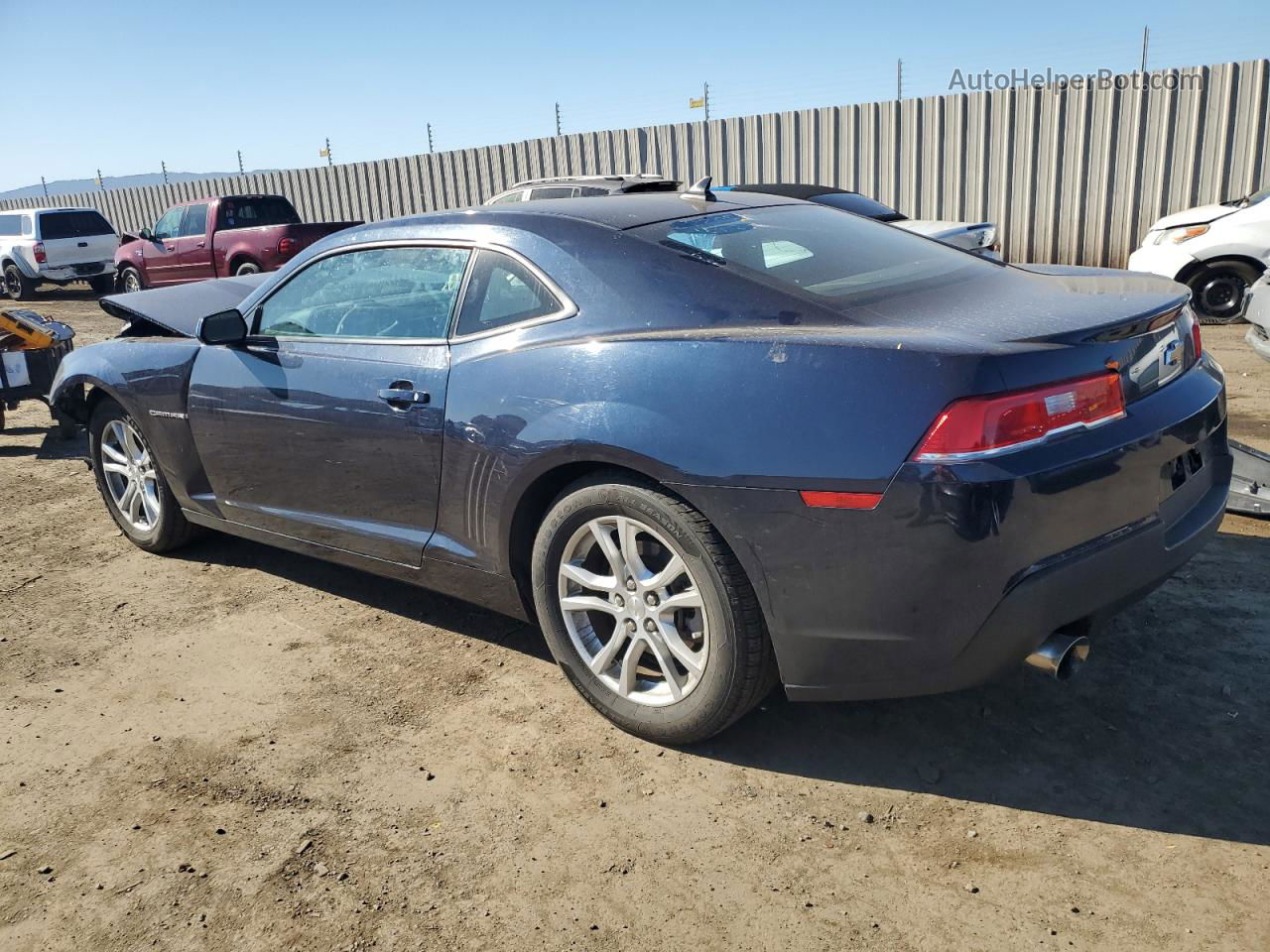 2015 Chevrolet Camaro Ls Blue vin: 2G1FB1E37F9222488