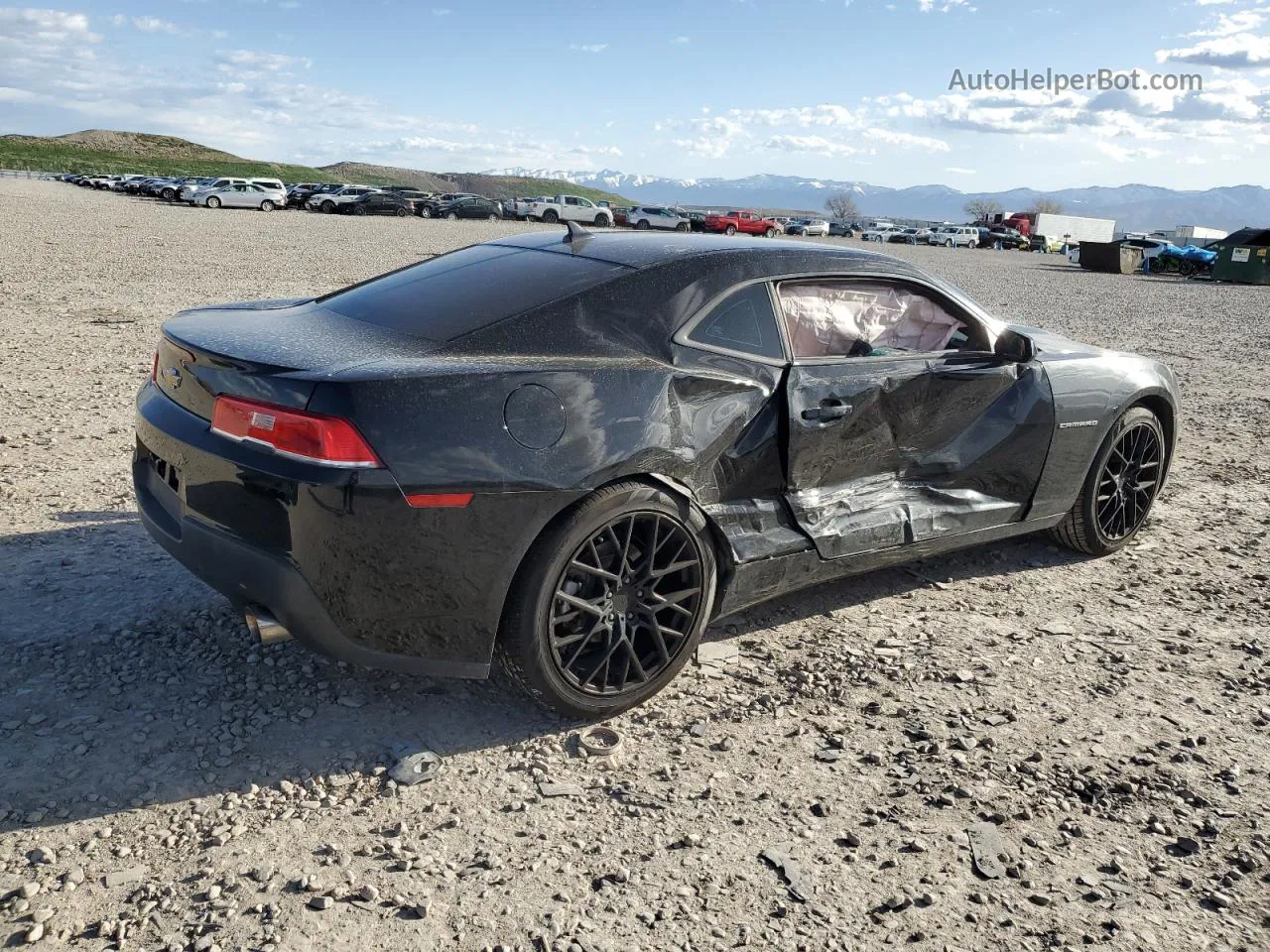 2015 Chevrolet Camaro Ls Black vin: 2G1FB1E37F9284148