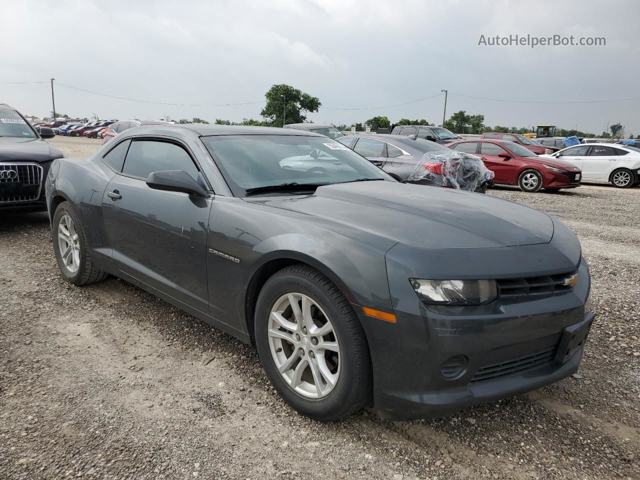 2015 Chevrolet Camaro Ls Gray vin: 2G1FB1E37F9306438