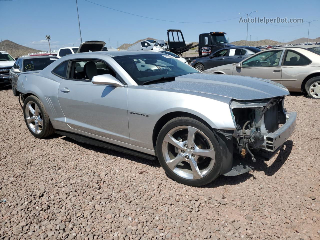 2014 Chevrolet Camaro Lt Silver vin: 2G1FB1E38E9188866