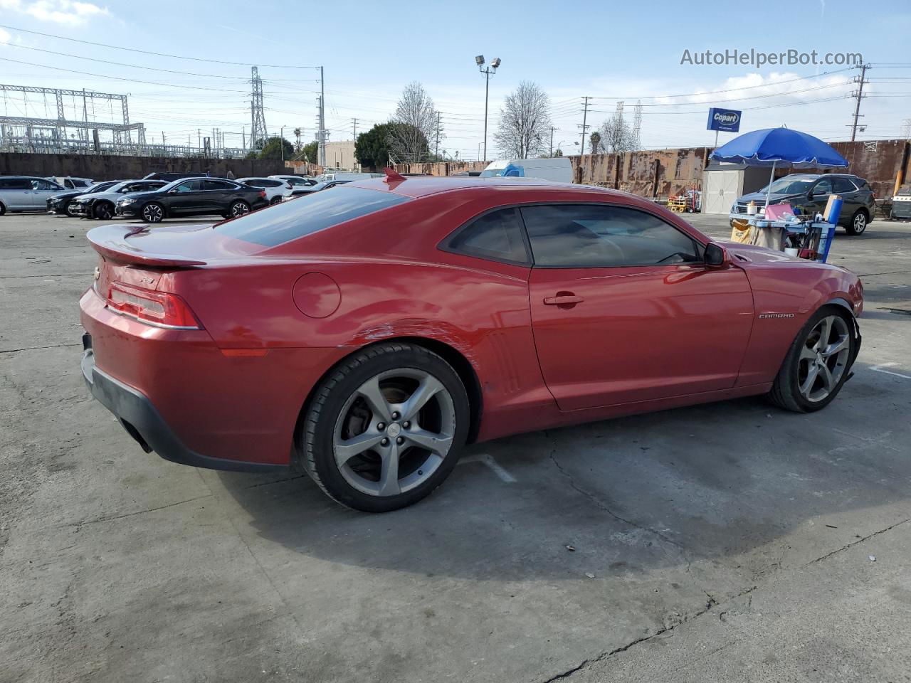 2014 Chevrolet Camaro Lt Burgundy vin: 2G1FB1E38E9238620