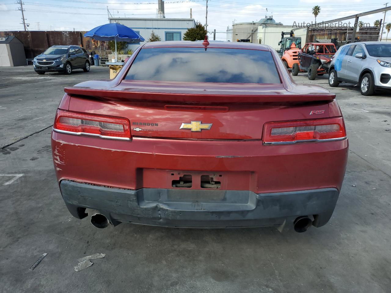 2014 Chevrolet Camaro Lt Burgundy vin: 2G1FB1E38E9238620