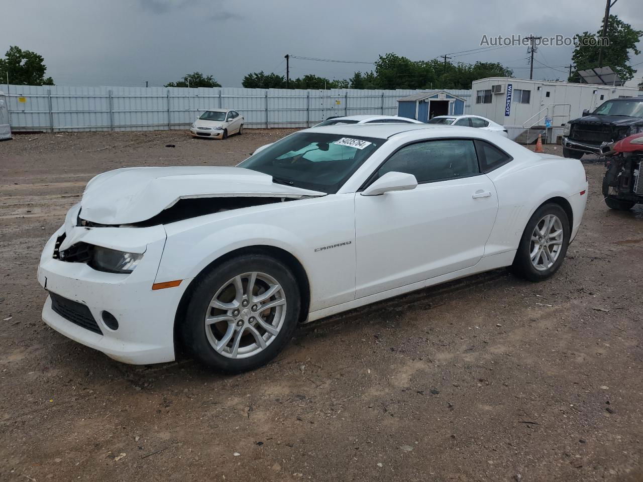 2015 Chevrolet Camaro Ls White vin: 2G1FB1E38F9147252