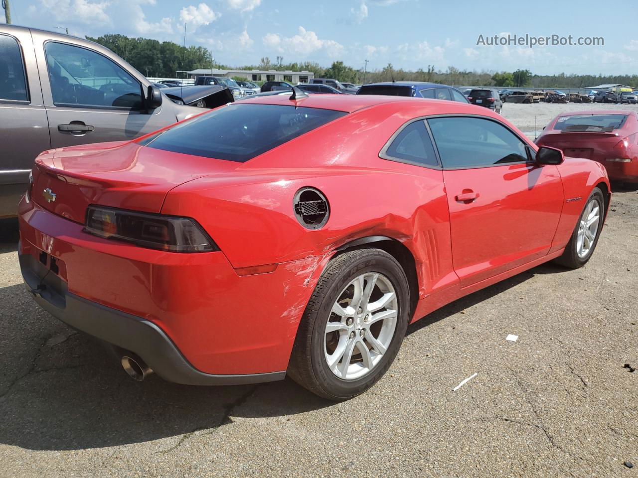 2015 Chevrolet Camaro Ls Red vin: 2G1FB1E38F9178467