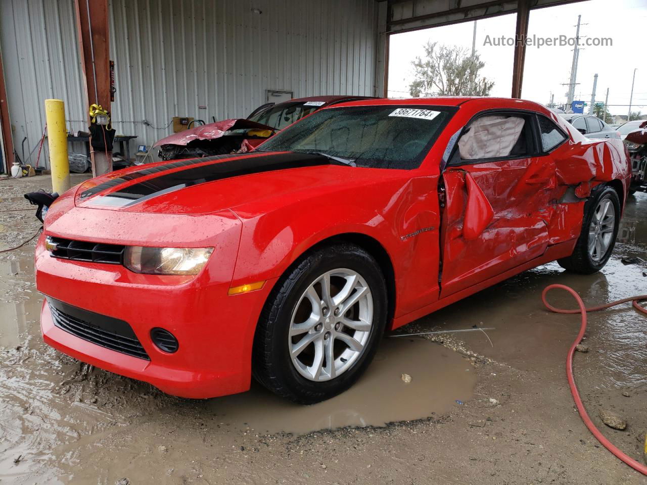 2015 Chevrolet Camaro Ls Red vin: 2G1FB1E38F9191526