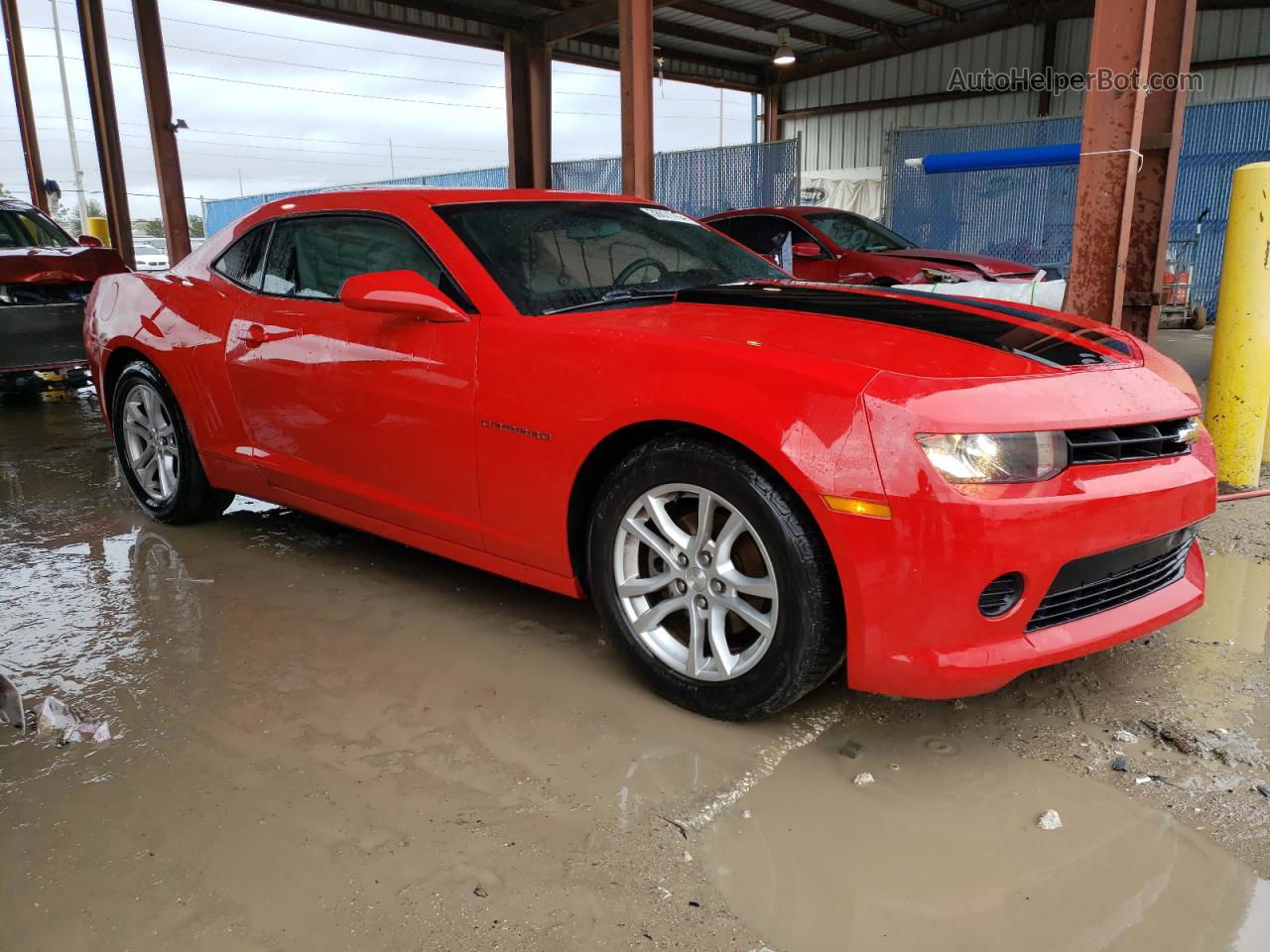 2015 Chevrolet Camaro Ls Red vin: 2G1FB1E38F9191526