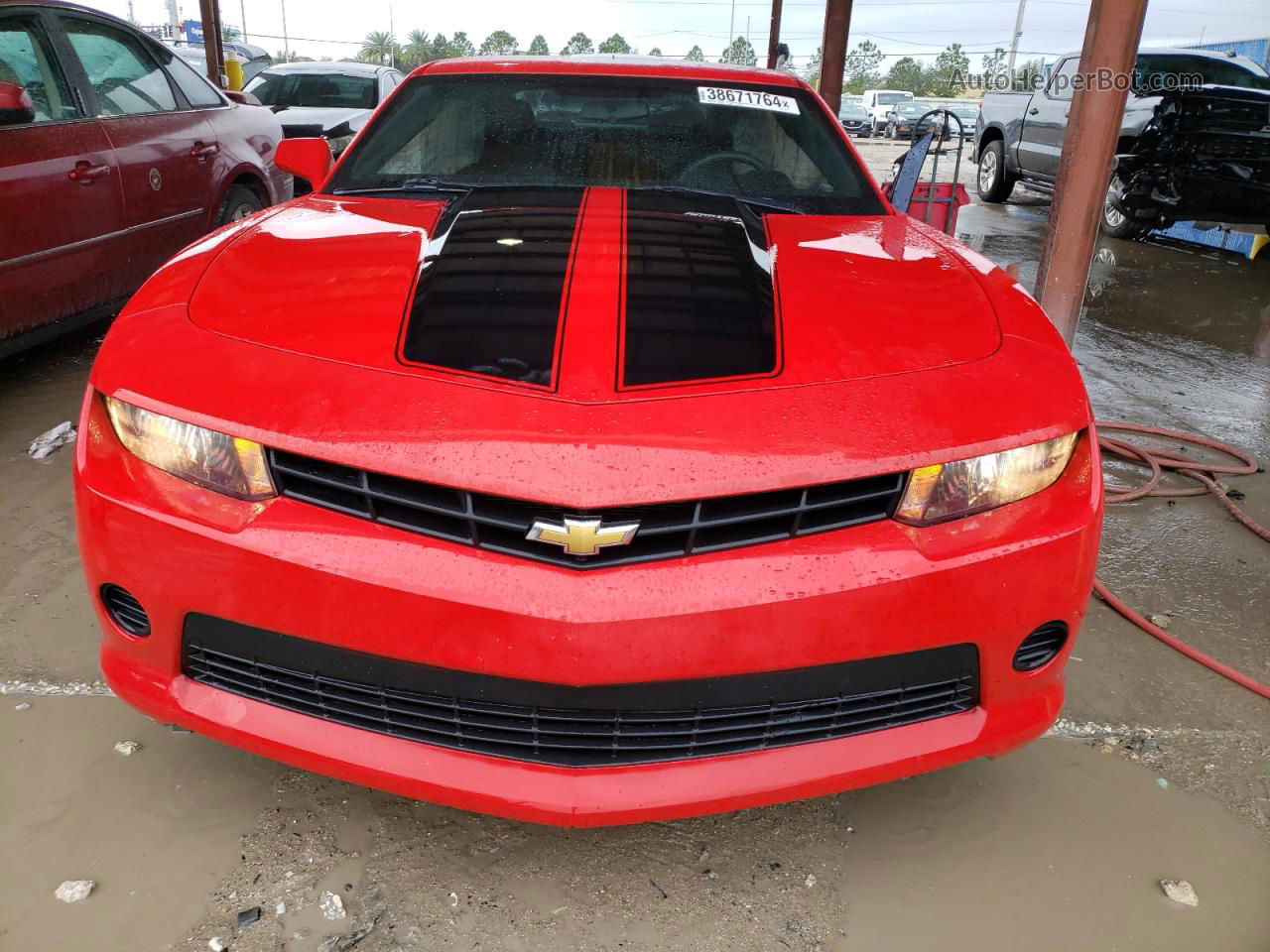 2015 Chevrolet Camaro Ls Red vin: 2G1FB1E38F9191526