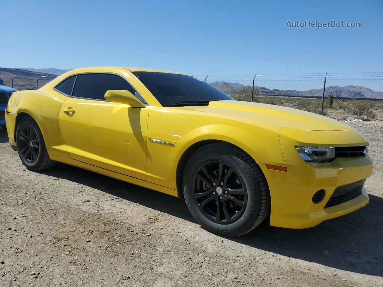 2015 Chevrolet Camaro Ls Yellow vin: 2G1FB1E38F9309168