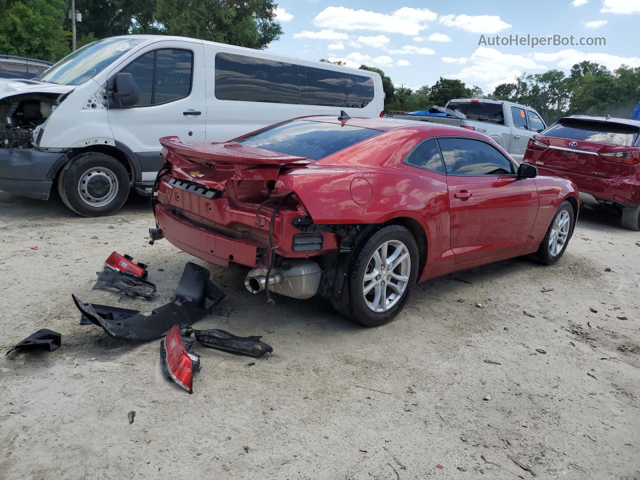 2014 Chevrolet Camaro Lt Red vin: 2G1FB1E39E9212852