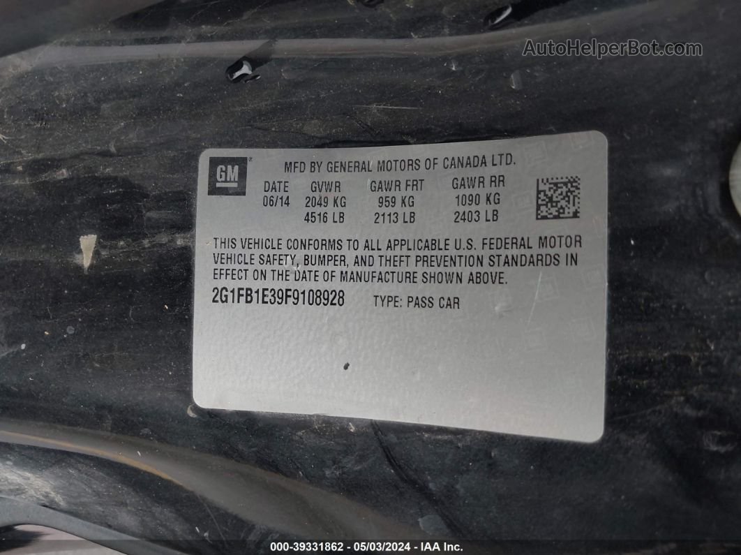 2015 Chevrolet Camaro 2ls Black vin: 2G1FB1E39F9108928