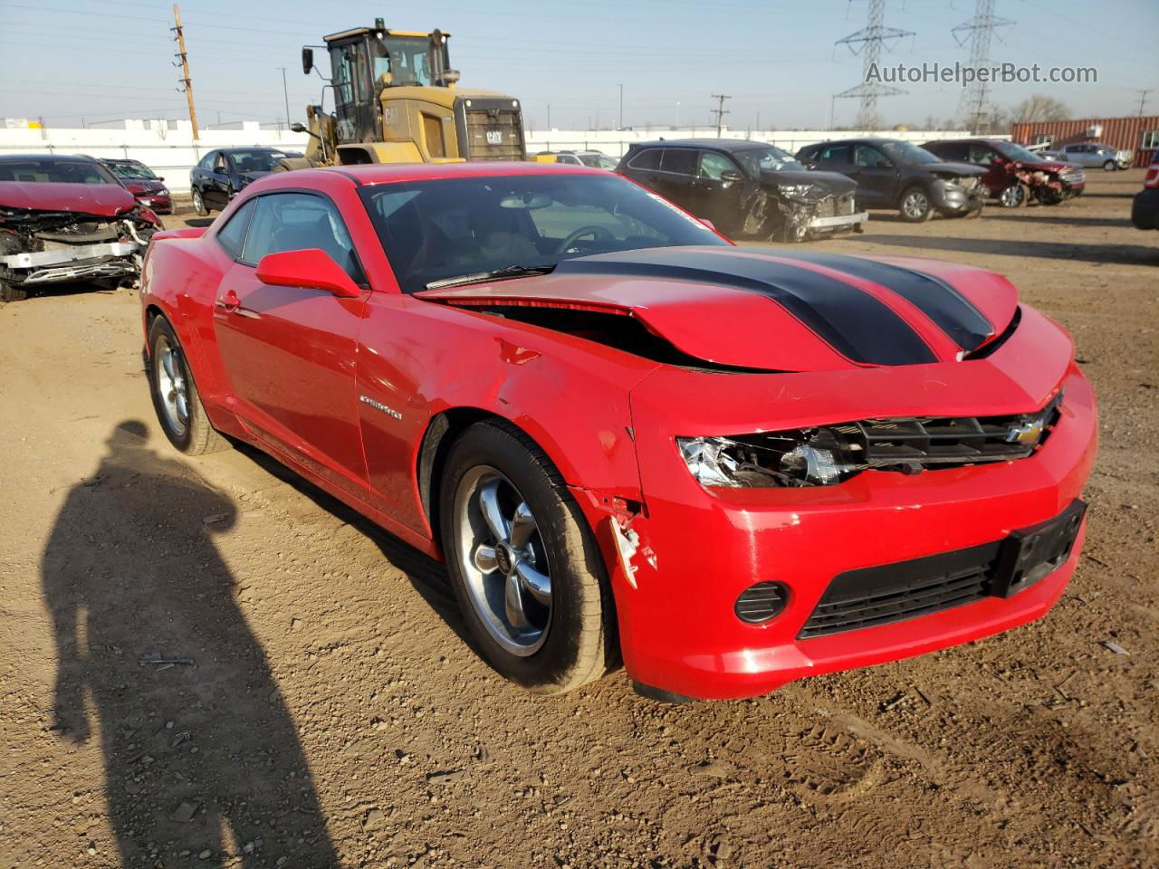 2015 Chevrolet Camaro Ls Red vin: 2G1FB1E39F9127270