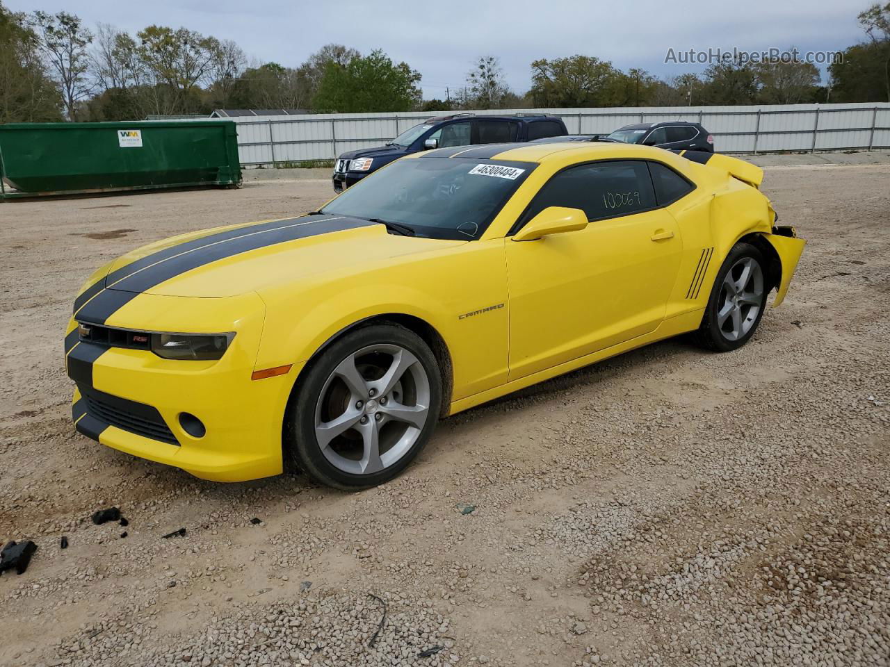 2014 Chevrolet Camaro Lt Yellow vin: 2G1FB1E3XE9219910