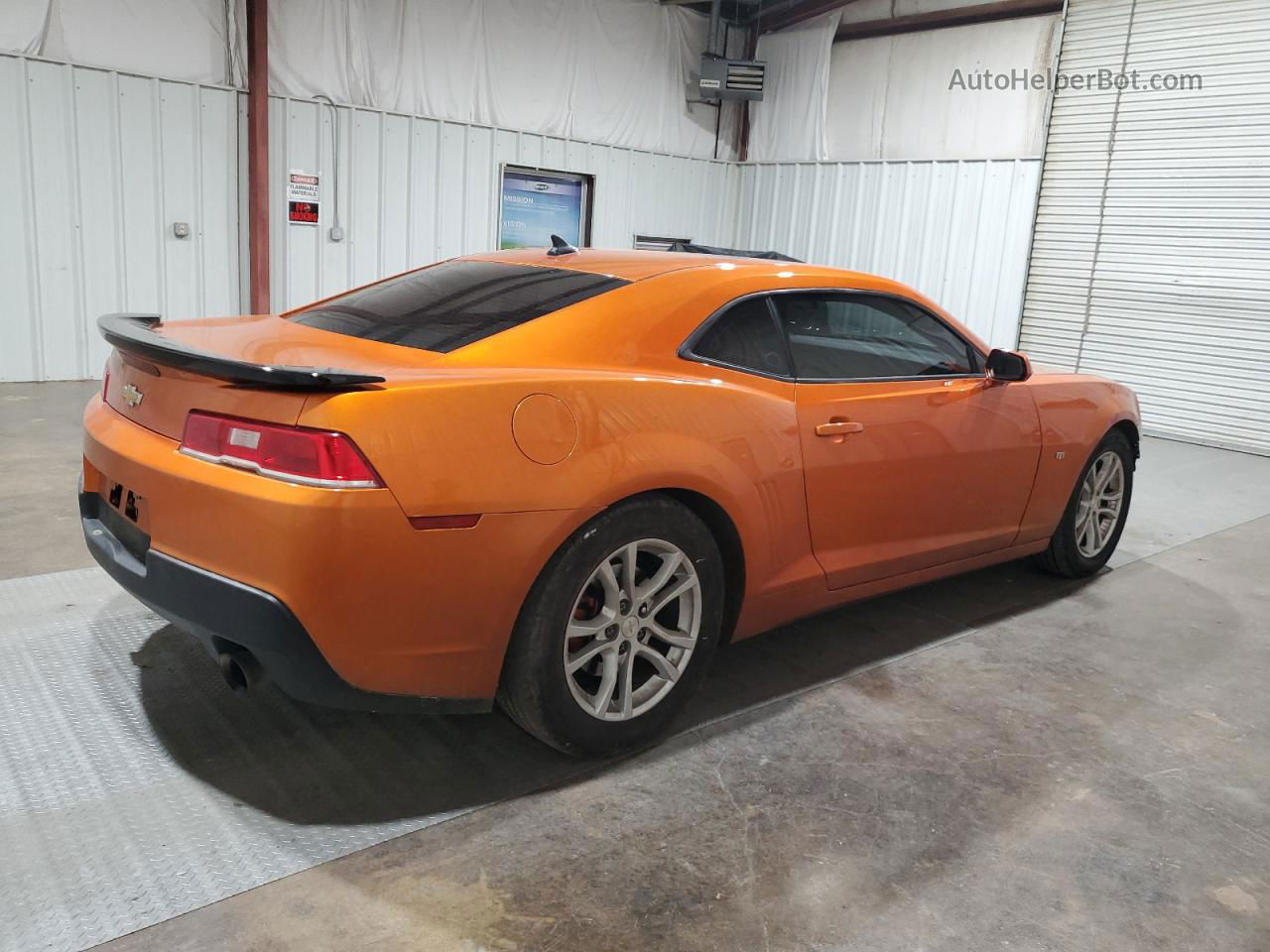 2014 Chevrolet Camaro Lt Orange vin: 2G1FB1E3XE9254902