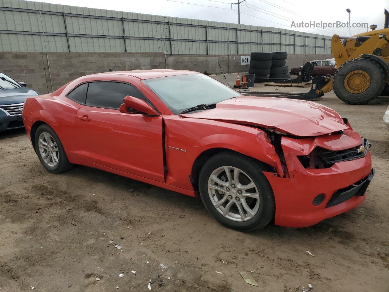 2015 Chevrolet Camaro Ls Red vin: 2G1FB1E3XF9189762