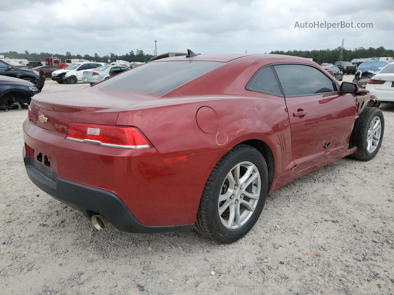 2015 Chevrolet Camaro Ls Maroon vin: 2G1FB1E3XF9251211