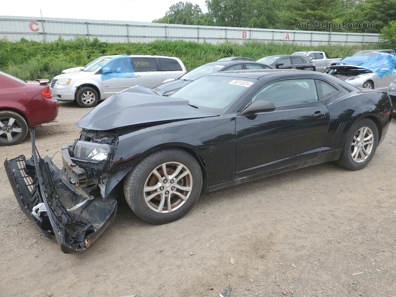 2015 Chevrolet Camaro Ls Black vin: 2G1FB1E3XF9255212