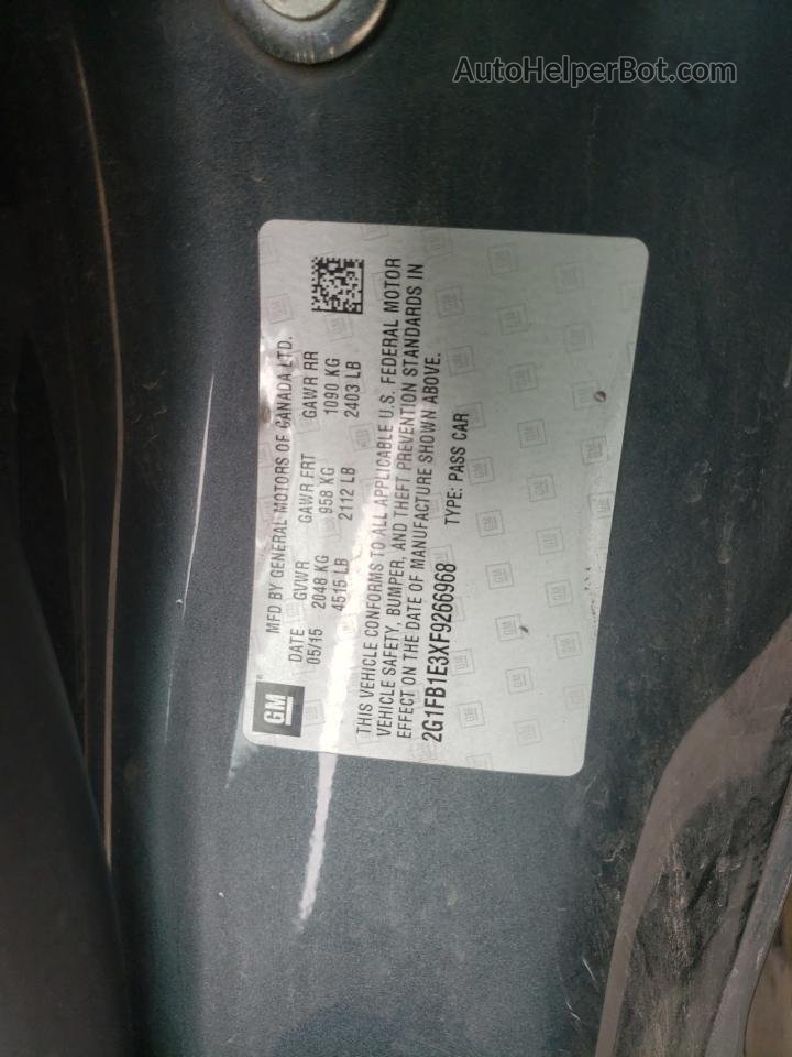 2015 Chevrolet Camaro Ls Угольный vin: 2G1FB1E3XF9266968
